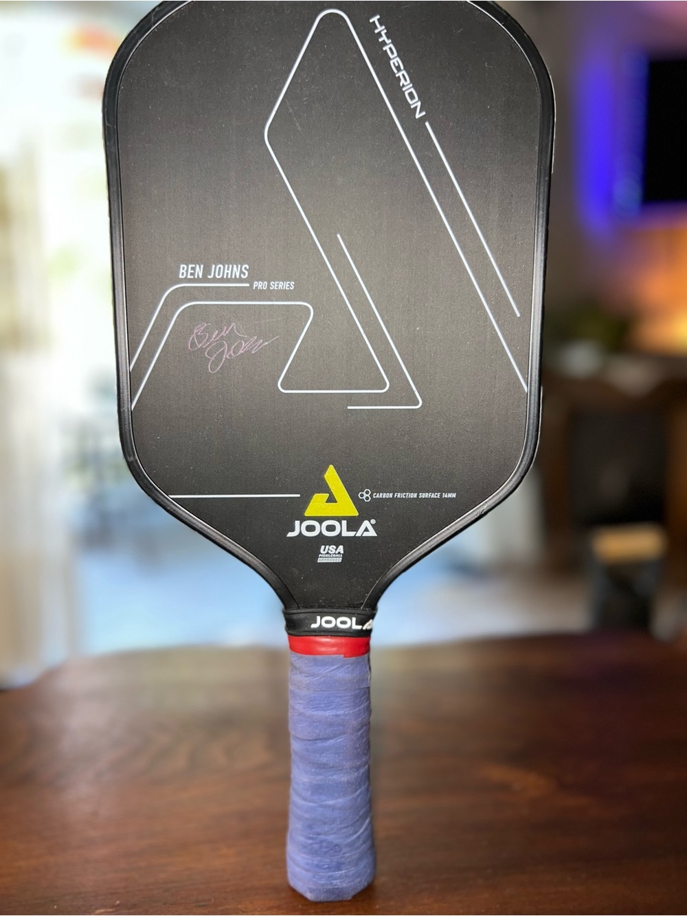 JOOLA Ben Johns Pro Series Pickleball Paddle in Black with Blue Grip